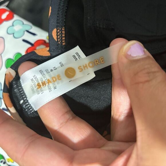 Shade & Shore One Piece Animal Print Built In Bra Lined Cheeky Swimsuit Large - Picture 9 of 11